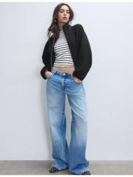 stradivarius bomber τζάκετ τύπου μπαλούν με απαλή υφή μαύρο s