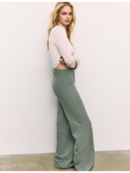 stradivarius παντελόνι φαρδύ μπαντζάκι χακί 44