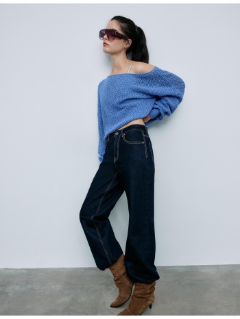 stradivarius πλεκτό πουλόβερ με διάτρητη πλέξη και