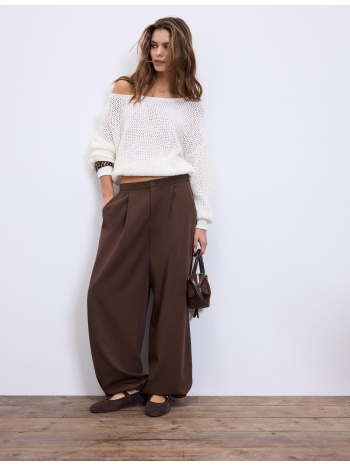 stradivarius πλεκτό πουλόβερ με διάτρητη πλέξη και