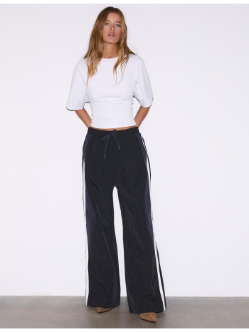 stradivarius παντελόνι τεχνικού υφάσματος navy blue 38