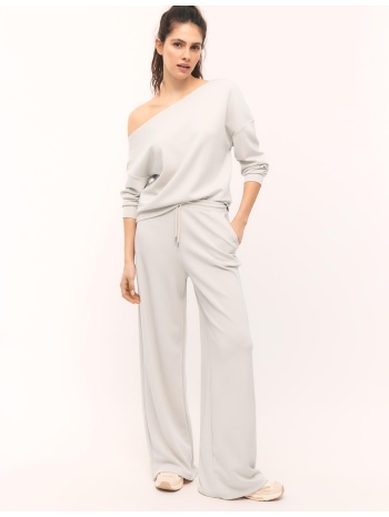 stradivarius φούτερ με ακάλυπτο ώμο και απαλή υφή πέτρα m