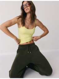 stradivarius παντελόνι jogger palazzo απαλής υφής 0-526 s