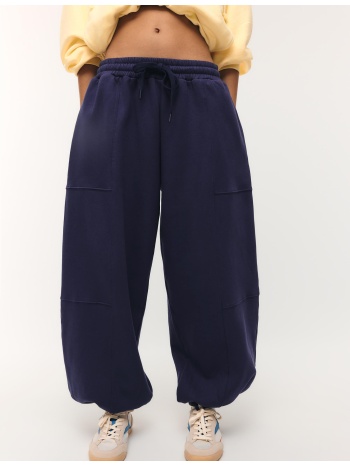 stradivarius παντελόνι jogger μπαλούν φούτερ σκούρο μπλε l