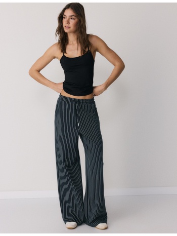 stradivarius ριγέ παντελόνι jogger palazzo με απαλή υφή