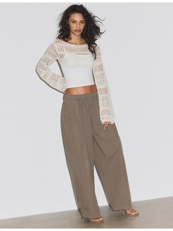 stradivarius πλεκτό μπολερό εκρού m