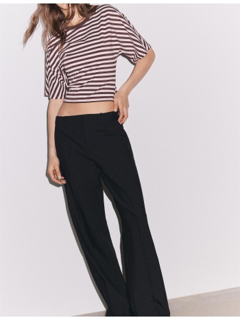 stradivarius παντελόνι με τσέπες μαύρο 40