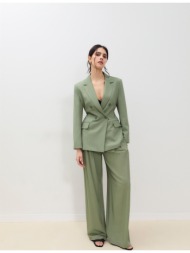 stradivarius σακάκι με ζώνη χακί l