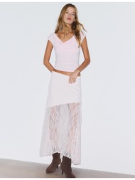 stradivarius αμάνικη μπλούζα πολλαπλών χρήσεων παστέλ ροζ s