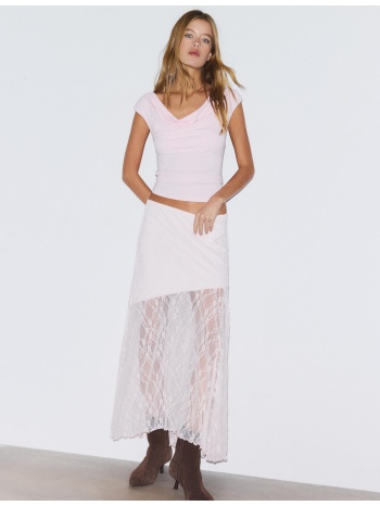 stradivarius αμάνικη μπλούζα πολλαπλών χρήσεων παστέλ ροζ s