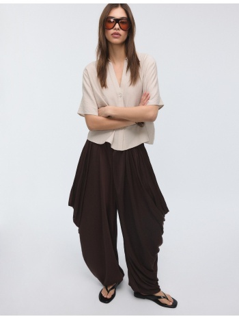 stradivarius αέρινο πουκάμισο με κουμπιά πέτρα xl