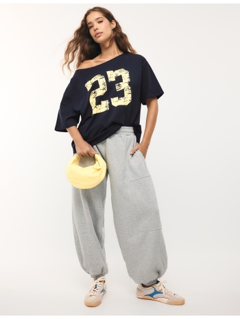 stradivarius φαρδιά μπλούζα 23 σκούρο μπλε xs