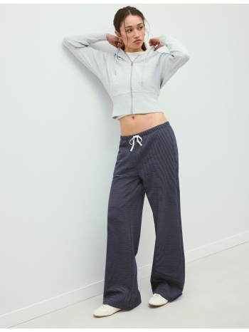 stradivarius jogger παντελόνι φαρδύ μπαντζάκι ρίγες σκούρο