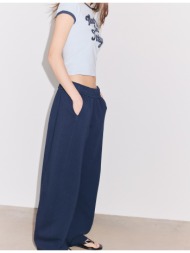 stradivarius παντελόνι jogger barrel navy blue l