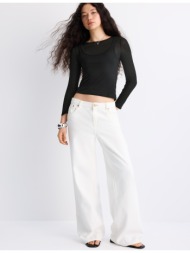 stradivarius μπλούζα ecocell διπλό ρούχο μαύρο l