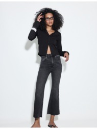 stradivarius d78 cropped τζιν καμπάνα σκούρο μαύρο 36