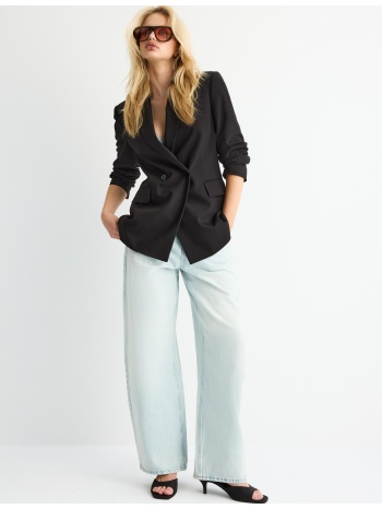 stradivarius εφαρμοστό σακάκι μαύρο xs