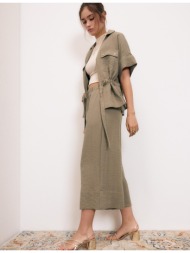 stradivarius παντελόνι culotte με φούντα 0-456 s