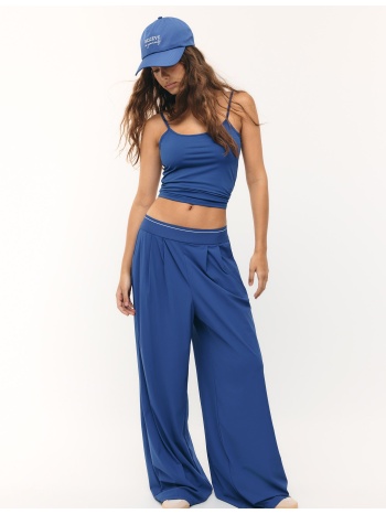 stradivarius βασική μπλούζα με τιράντες μπλε ελεκτρίκ xs