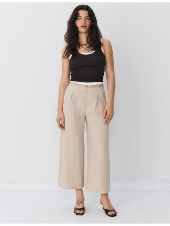 stradivarius ρουστίκ παντελόνι culotte πέτρα 38