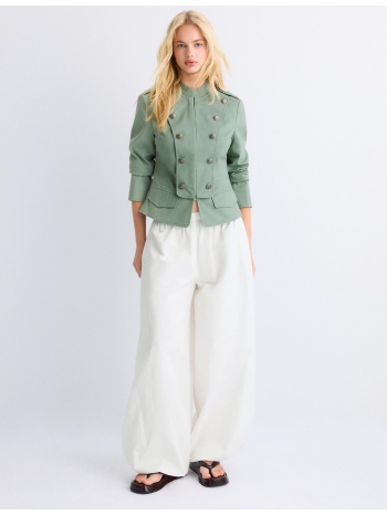 stradivarius μιλιτέρ σακάκι χακί xs