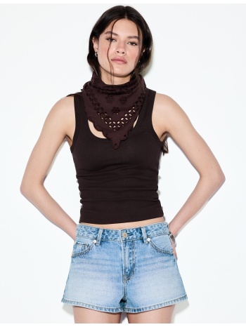 stradivarius d79 σορτς χαμηλόμεσο μπλε μεσαίας απόχρωσης 34