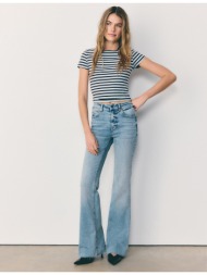 stradivarius βασική μπλούζα slim fit με ρίγες 0-039 m