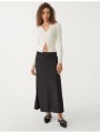 stradivarius ριχτή maxi φούστα μαύρο l