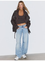 stradivarius μπλούζα με λαιμόκοψη halter καφέ l