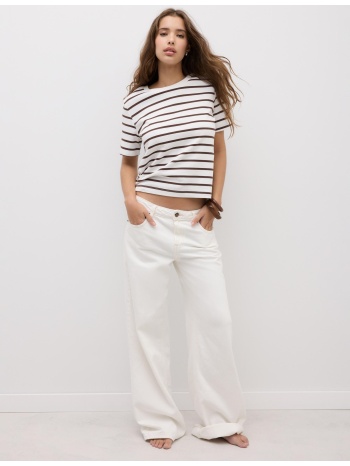 stradivarius βασικό t-shirt regular fit heavy weight με