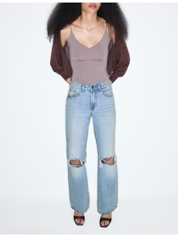 stradivarius τζιν παντελόνι d92 σε ίσια γραμμή με φαρδιά