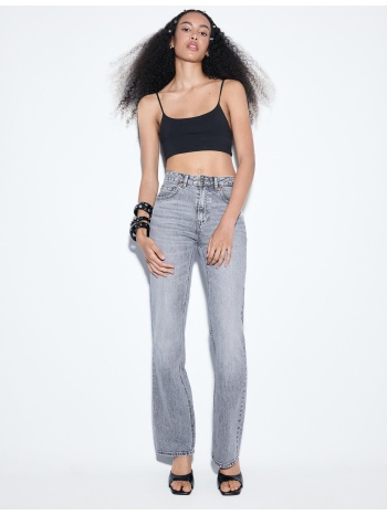 stradivarius d98 jeans ίσια εφαρμογή γκρι μεσαίας απόχρωσης