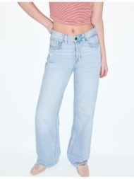 stradivarius τζιν παντελόνι d92 σε ίσια γραμμή με φαρδιά γραμμή σκούρο μαύρο 34