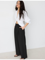 stradivarius ρυθμιζόμενο παντελόνι super wide μαύρο 36