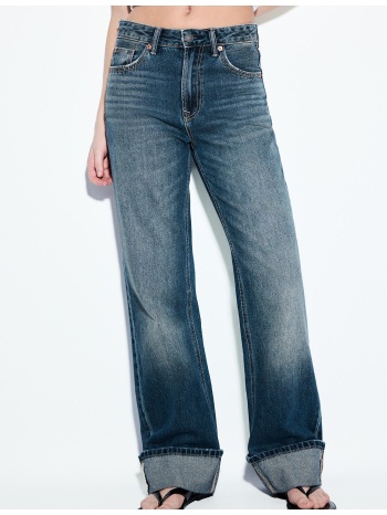 stradivarius τζιν παντελόνι d92 σε ίσια γραμμή με φαρδιά