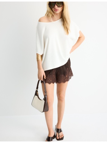 stradivarius ρουστίκ μπλούζα κάπα εκρού m