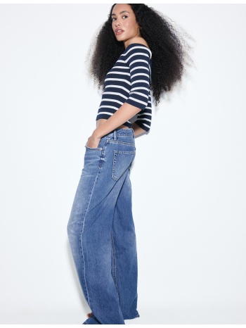 stradivarius d91 τζιν με χαμηλή μέση και φαρδύ μπαντζάκι