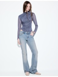 stradivarius d67 jeans slim bootcut γαλάζιο 42