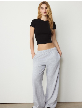 stradivarius βασική μπλούζα slim fit μαύρο xl