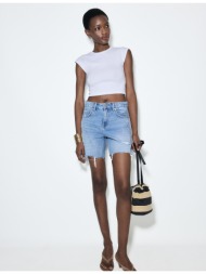 stradivarius d93 denim σορτς longline σκούρο μαύρο 42