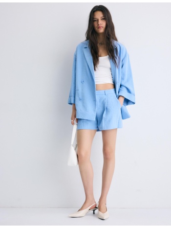 stradivarius ρουστίκ αμπιγέ σορτς μπλε 38