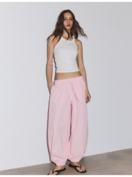 stradivarius παντελόνι μπαλούν παστέλ ροζ 42