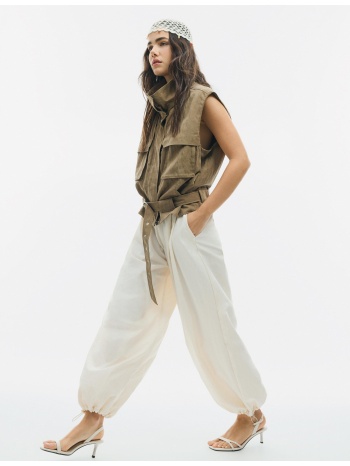 stradivarius χυτό γιλέκο utility ταμπά m