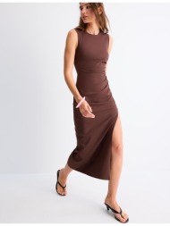 stradivarius maxi φόρεμα bengalina χωρίς μανίκια 0-415 xs