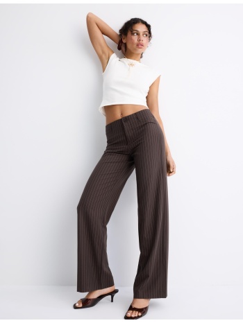 stradivarius αμπιγιέ παντελόνι σε ίσια γραμμή slim fit καφέ