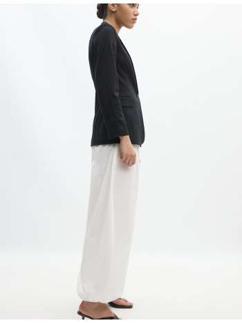 stradivarius βασικό ριγέ σακάκι navy blue l