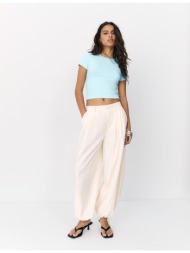 stradivarius βασική μπλούζα slim fit τυρκουάζ xs