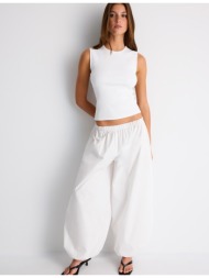 stradivarius αμάνικη μπλούζα basic λευκό xl