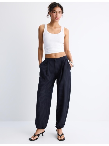 stradivarius αμπιγιέ παντελόνι μπαλούν navy blue xs