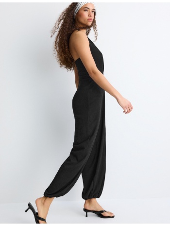 stradivarius ολόσωμη φόρμα halter μπαλούν μαύρο m